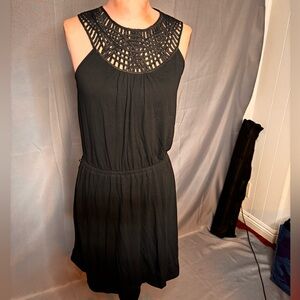 White House Black Market Black Cutout Mini Dress